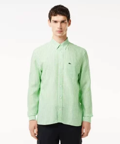 Lacoste Shirts-Regular Fit Linen Shirt