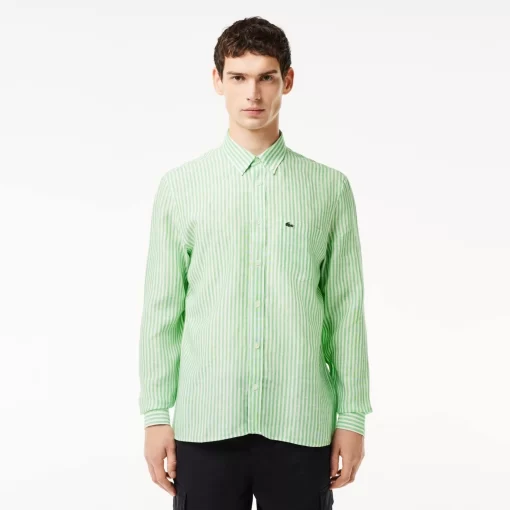 Lacoste Shirts-Regular Fit Linen Shirt