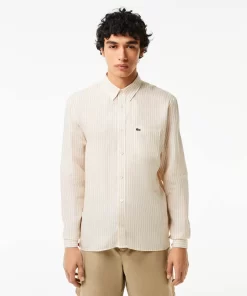 Lacoste Shirts-Regular Fit Linen Shirt