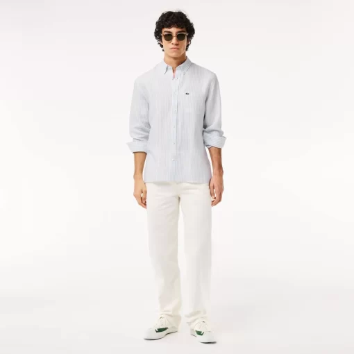 Lacoste Shirts-Regular Fit Linen Shirt