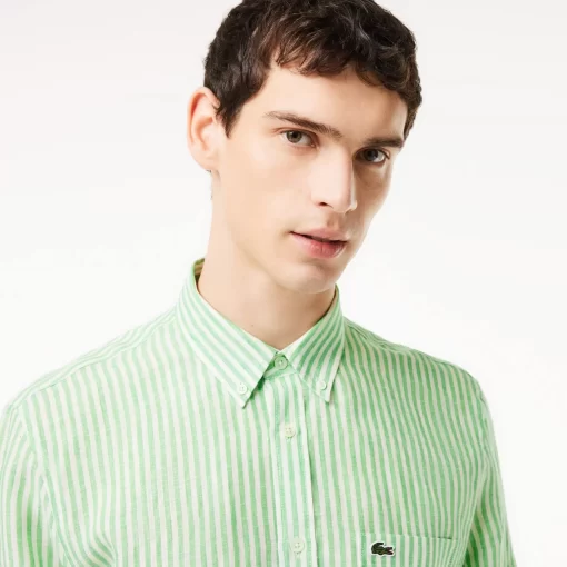 Lacoste Shirts-Regular Fit Linen Shirt