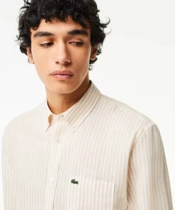 Lacoste Shirts-Regular Fit Linen Shirt