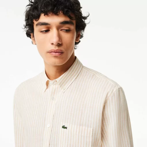 Lacoste Shirts-Regular Fit Linen Shirt