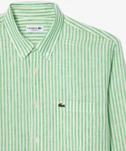 Lacoste Shirts-Regular Fit Linen Shirt