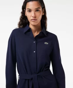 Lacoste Dresses & Skirts-Regular Fit Long Sleeved Pique Dress