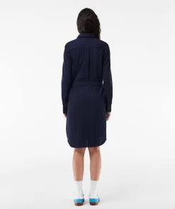 Lacoste Dresses & Skirts-Regular Fit Long Sleeved Pique Dress