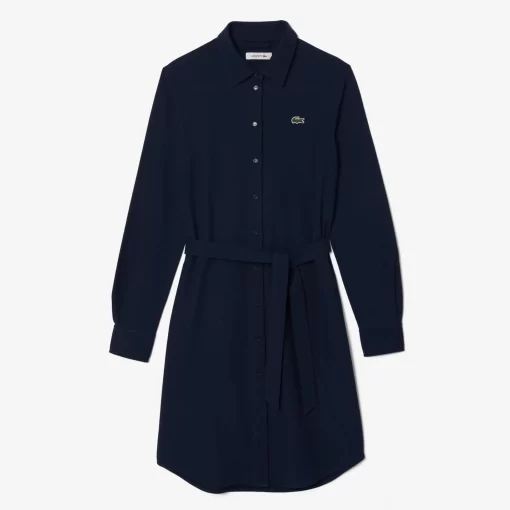 Lacoste Dresses & Skirts-Regular Fit Long Sleeved Pique Dress