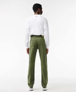 Lacoste Trousers & Shorts-Regular Fit Mineral Dyed Cotton Jeans