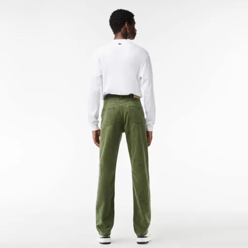 Lacoste Trousers & Shorts-Regular Fit Mineral Dyed Cotton Jeans