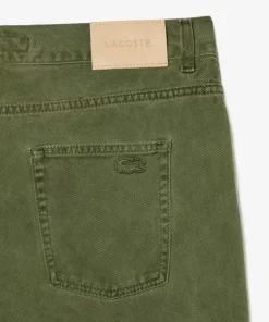 Lacoste Trousers & Shorts-Regular Fit Mineral Dyed Cotton Jeans