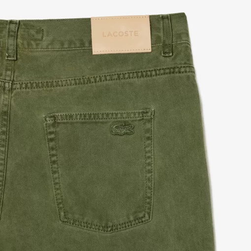 Lacoste Trousers & Shorts-Regular Fit Mineral Dyed Cotton Jeans