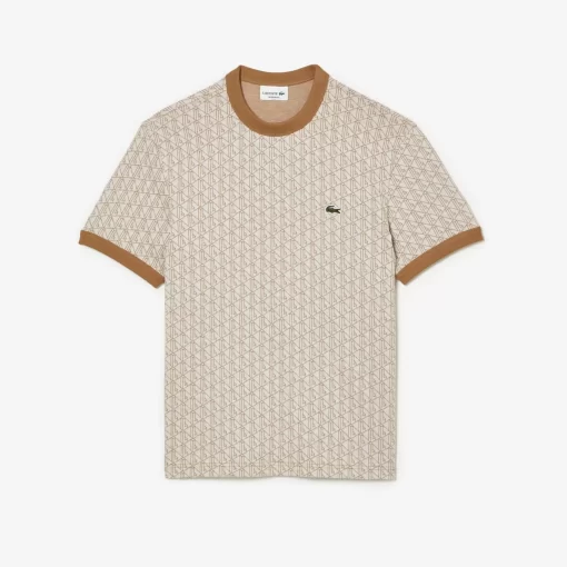 Lacoste T-Shirts-Regular Fit Monogrammed Jacquard T-Shirt