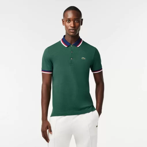 Lacoste Polo Shirts-Regular Fit Polo Shirt With Contrasting Collar