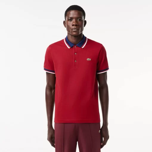 Lacoste Polo Shirts-Regular Fit Polo Shirt With Contrasting Collar