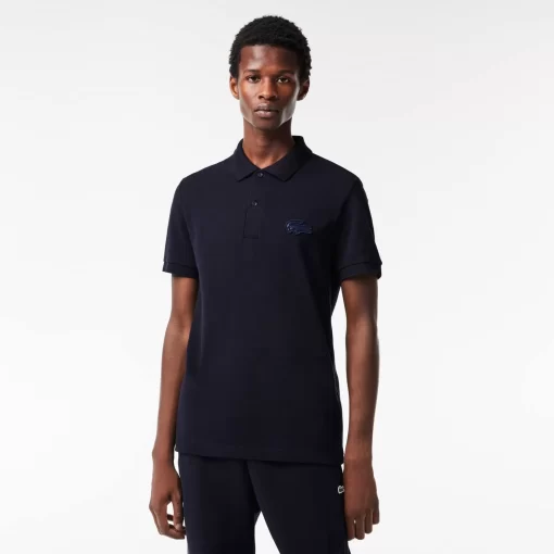 Lacoste Polo Shirts-Regular Fit Quilted Crocodile Badge Polo Shirt