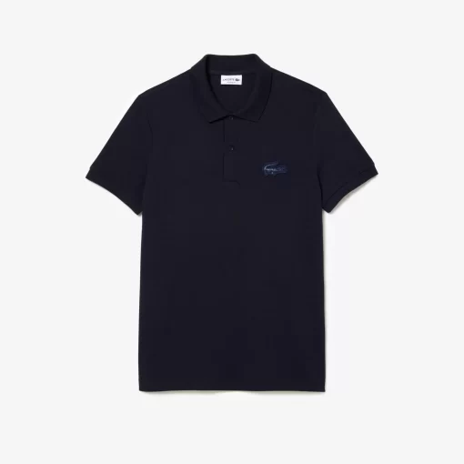 Lacoste Polo Shirts-Regular Fit Quilted Crocodile Badge Polo Shirt