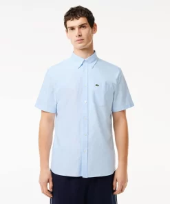 Lacoste Shirts-Regular Fit Short Sleeved Oxford Shirt