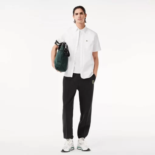 Lacoste Shirts-Regular Fit Short Sleeved Oxford Shirt