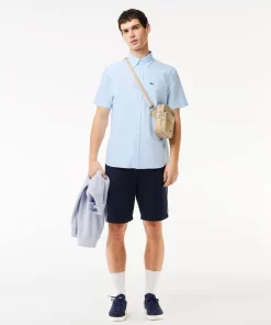 Lacoste Shirts-Regular Fit Short Sleeved Oxford Shirt