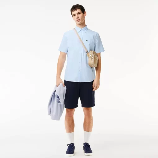 Lacoste Shirts-Regular Fit Short Sleeved Oxford Shirt