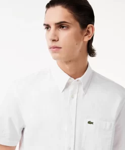 Lacoste Shirts-Regular Fit Short Sleeved Oxford Shirt