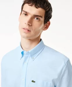 Lacoste Shirts-Regular Fit Short Sleeved Oxford Shirt