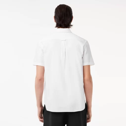 Lacoste Shirts-Regular Fit Short Sleeved Oxford Shirt