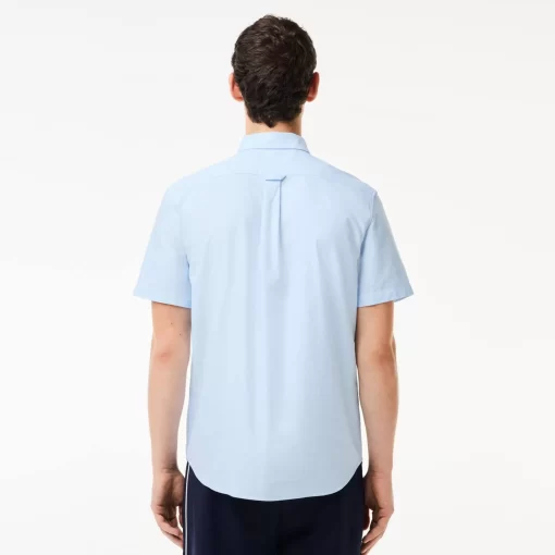 Lacoste Shirts-Regular Fit Short Sleeved Oxford Shirt