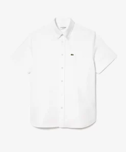 Lacoste Shirts-Regular Fit Short Sleeved Oxford Shirt