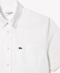 Lacoste Shirts-Regular Fit Short Sleeved Oxford Shirt