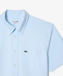 Lacoste Shirts-Regular Fit Short Sleeved Oxford Shirt