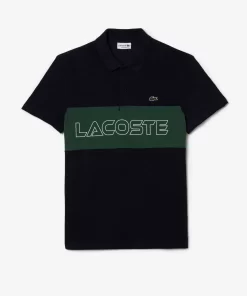 Lacoste Polo Shirts-Regular Fit Stretch Pique Colourblock Polo Shirt