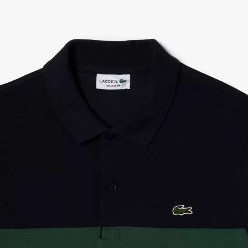 Lacoste Polo Shirts-Regular Fit Stretch Pique Colourblock Polo Shirt