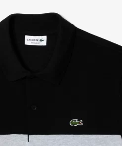 Lacoste Polo Shirts-Regular Fit Stretch Pique Colourblock Polo Shirt