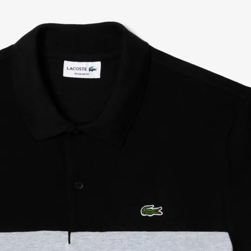 Lacoste Polo Shirts-Regular Fit Stretch Pique Colourblock Polo Shirt