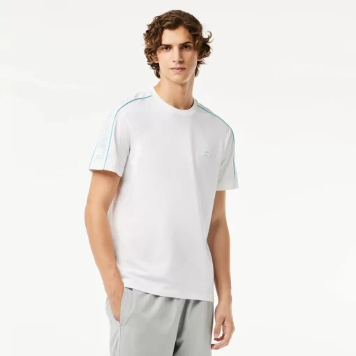 Lacoste T-Shirts-Regular Fit Technical Pique Print T-Shirt