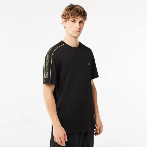 Lacoste T-Shirts-Regular Fit Technical Pique Print T-Shirt