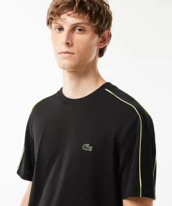 Lacoste T-Shirts-Regular Fit Technical Pique Print T-Shirt