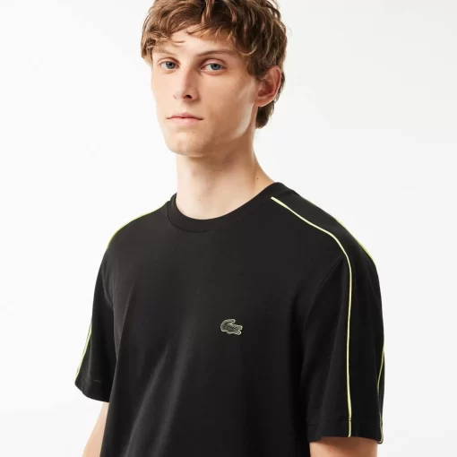 Lacoste T-Shirts-Regular Fit Technical Pique Print T-Shirt