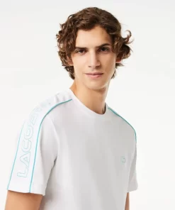 Lacoste T-Shirts-Regular Fit Technical Pique Print T-Shirt