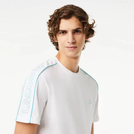 Lacoste T-Shirts-Regular Fit Technical Pique Print T-Shirt