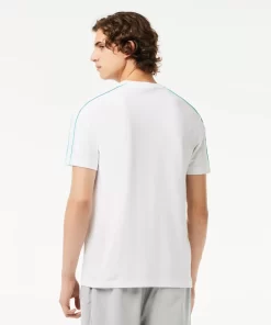 Lacoste T-Shirts-Regular Fit Technical Pique Print T-Shirt