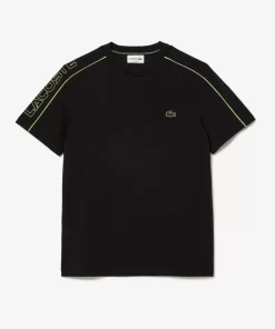 Lacoste T-Shirts-Regular Fit Technical Pique Print T-Shirt