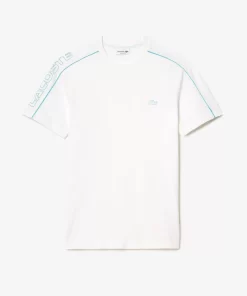 Lacoste T-Shirts-Regular Fit Technical Pique Print T-Shirt