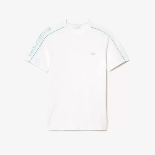 Lacoste T-Shirts-Regular Fit Technical Pique Print T-Shirt