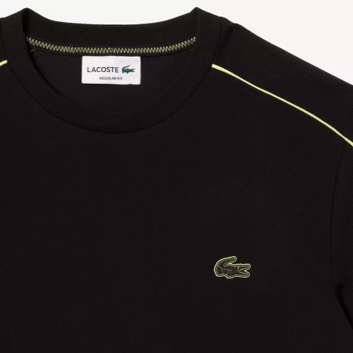 Lacoste T-Shirts-Regular Fit Technical Pique Print T-Shirt