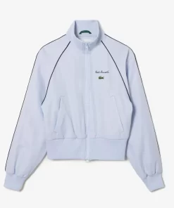 Lacoste Jackets & Coats-Relaxed Fit Diamond Taffeta Track Jacket