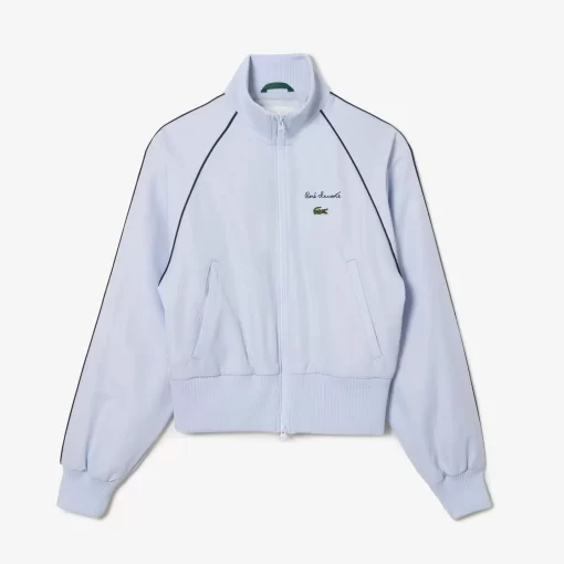 Lacoste Jackets & Coats-Relaxed Fit Diamond Taffeta Track Jacket