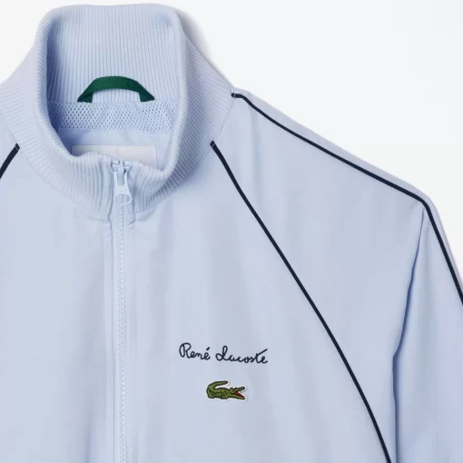 Lacoste Jackets & Coats-Relaxed Fit Diamond Taffeta Track Jacket