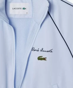 Lacoste Jackets & Coats-Relaxed Fit Diamond Taffeta Track Jacket